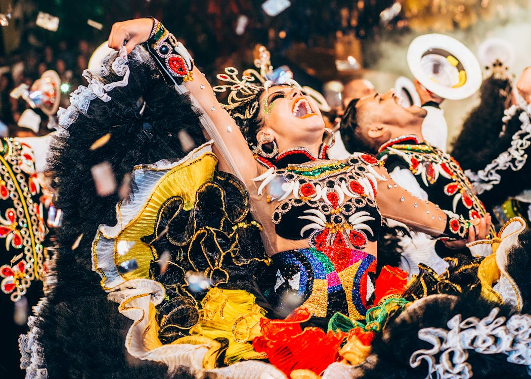 A person dancing at a festival